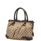 グッチ GGキャンバス スーキー ハンドバッグ ショルダーバッグ 2WAY 247902 ベージュ ブラウン キャンバス レザー レディース GUCCI 【中古】